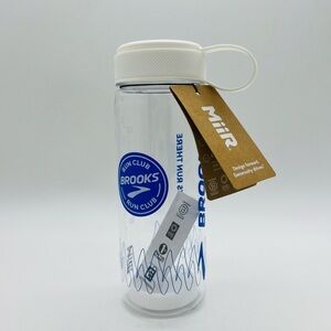 Brooks x MiiR Clear Everywhere Water Bottle with White Lid 20 OZ. NWT